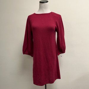 Lily Mcneal rose pink cashmere knit sweater dress bell sleeve S